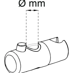 GLIDER DUSCHSTÅNG KROM 19MM SB