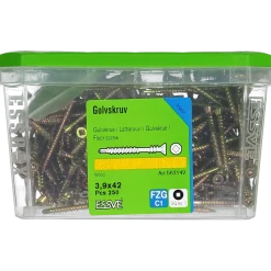 GOLVSKRUV FYRKANTSBITS R1 GULKROMATERAD 3,9X42 250ST