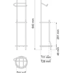 GOLVSTÄLL VIOLA SVART 640MM
