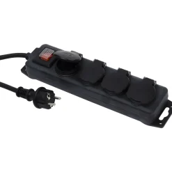 GRENUTTAG 4-V JORD 3M KABEL IP44 M. LOCK 3G1.5 H07RN-F