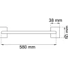 HANDDUKSSTÅNG FLAIR SVART 580MM