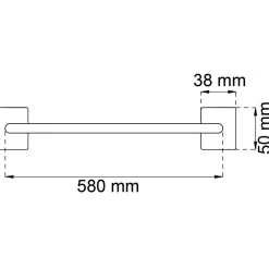 HANDDUKSSTÅNG FLAIR SVART 580MM