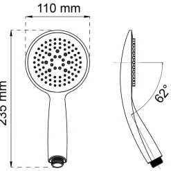 HANDDUSCH DAHLIA 1-SPRAY VIT D110MM