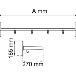 HATTHYLLA ELEGANT ALU/EK 100CM