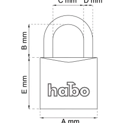 HÄNGLÅS 403-50HB73 MÄSS