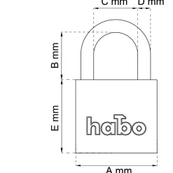 HÄNGLÅS 900-3 KLASS 3 60MM