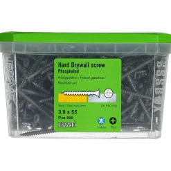 HÅRDGIPSSKRUV F TRÄ/STÅLREGEL PH2 FOSFATERAD 3,9X55 500ST