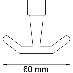 HYLLKROK 8000 SVART D19MM 2ST