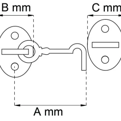 KAJUTHAKE 7405 KROM 72MM