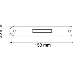 KANTHANDTAG 291 SVART 150X20MM