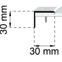 KANTLIST A29 MATTSVART 200CM 30X30MM