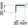 KANTLIST SA14 MATTSVART 200CM 30X30MM