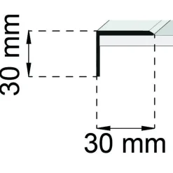 KANTLIST SA14 RF 100CM 30X30MM