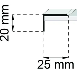KANTLIST SA26 RF 200CM 20X25MM