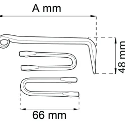 KASTHAKE 1350 SVART 100MM