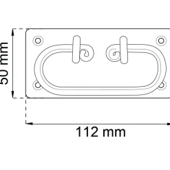 KOFFERTHANDTAG SMIDE 112X50MM