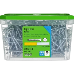 KOMBISKRUV FÖR TRÄ/STÅLREGEL PH2 FÖRZINKAD 3,9X40 250ST