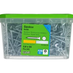 KOMBISKRUV FÖR TRÄ/STÅLREGEL PH2 FZB 3,9X55 500ST