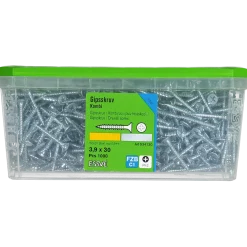 KOMBISKRUV FÖR TRÄ/STÅLREGEL PH2 FZB 3,9X30 1000ST