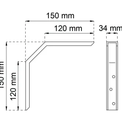 KONSOL 658 VIT 120MM