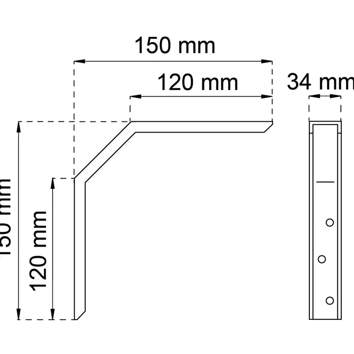 KONSOL 658 VIT 120MM