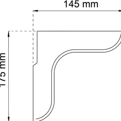 KONSOL 166 VIT 145X175MM