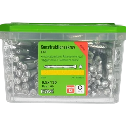 KONSTRUKTIONSSKRUV ET-T TX30 CYL CORRSEAL 6,5X130 100ST