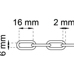 KÄTTING 100-11 VIT 6X16MM 2M