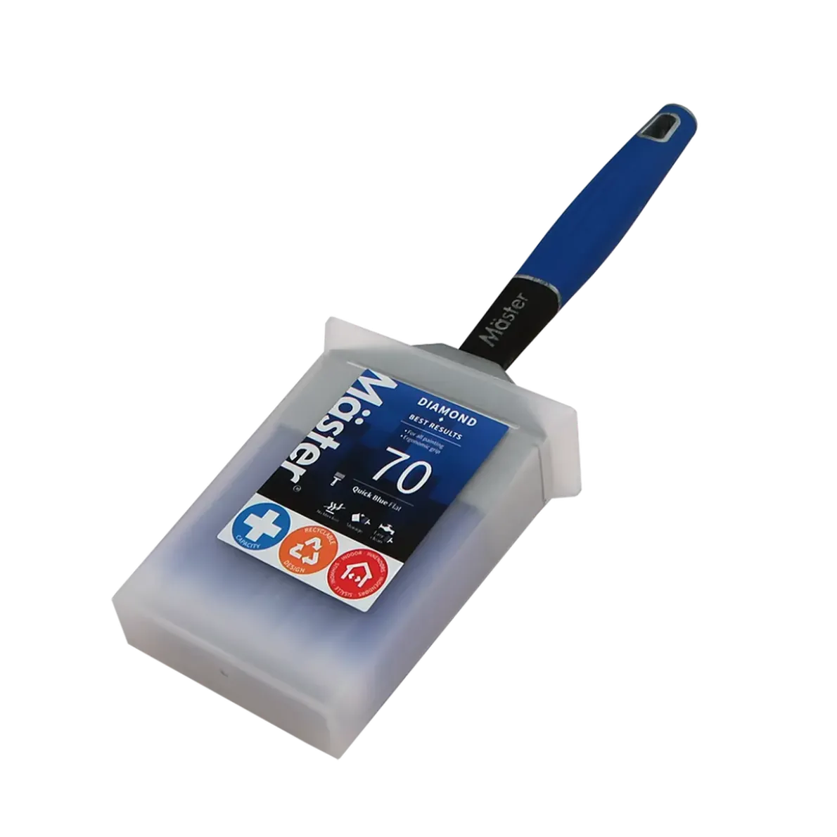 LACKPENSEL SNEDSTÄLLD DIAMOND QUICK BLUE 70MM