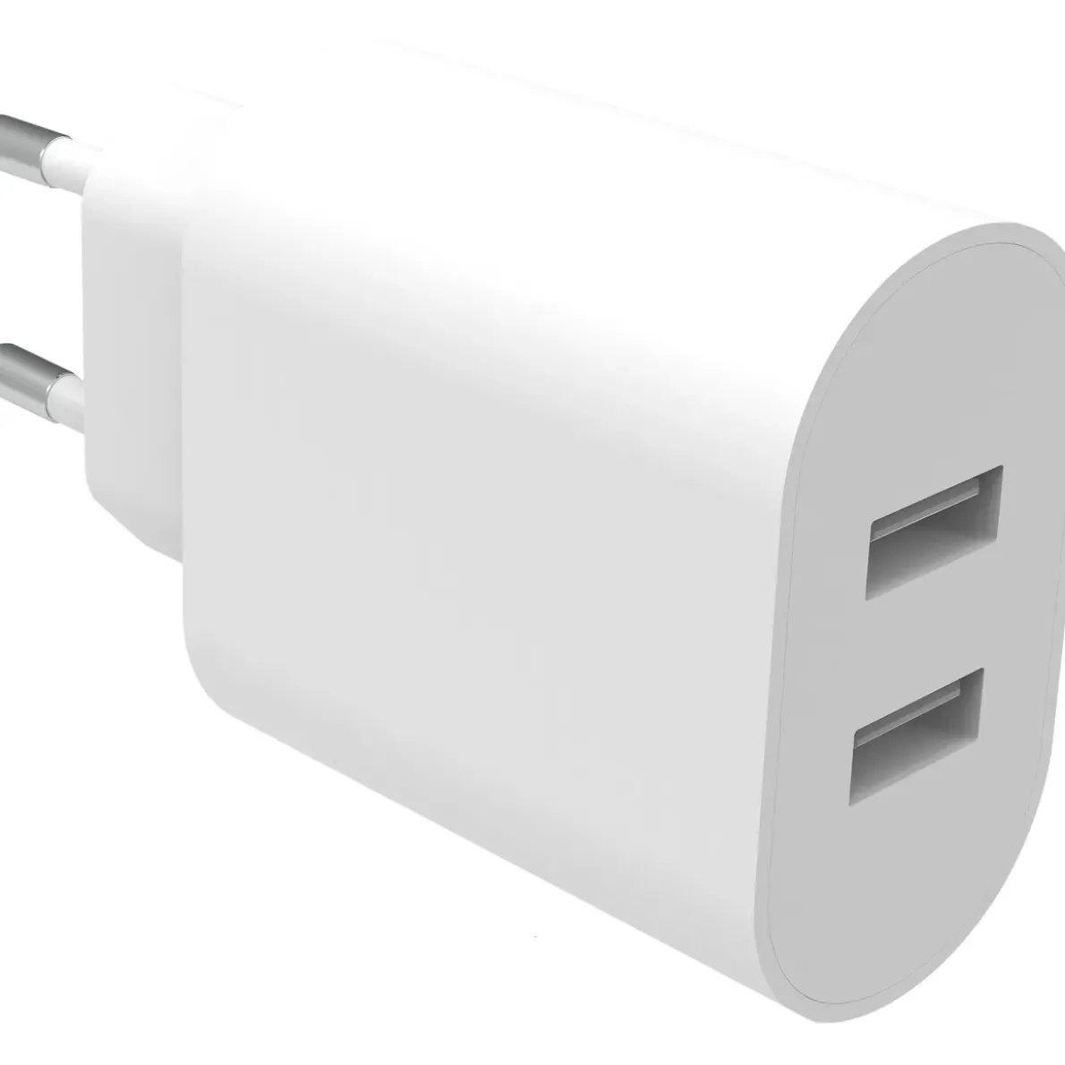 LADDARE VÄGGUTTAG 2XUSB VIT 4,8A