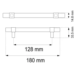 LÅDHANDTAG ELIN EK CC128MM 2ST 2ST