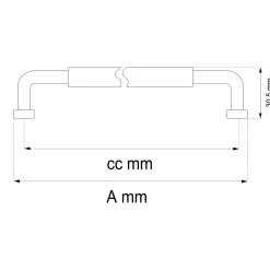 LÅDHANDTAG MAJA SVART CC128MM 2ST