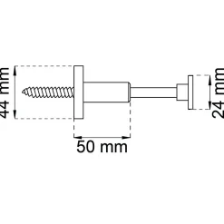 LEDSTÅNGSBESLAG 952 SVART M10X120MM