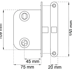 LÅSHUS 62016 FÖR CYLINDER