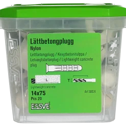 LÄTTBETONGPLUGG NYLON 14X75 20ST
