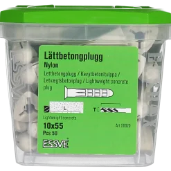 LÄTTBETONGPLUGG NYLON 10X55 50ST