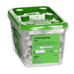 LÄTTBETONGPLUGG NYLON 10X55 50ST