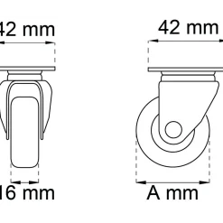 MÖBELHJUL 5348 D38MM 4ST