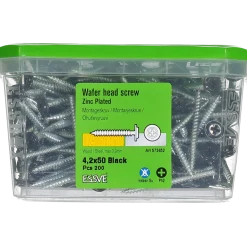MONTAGESKRUV MED VASS SPETS PH2 SVARTLACKERAD 4,2X50 250ST