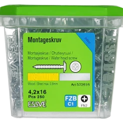 MONTAGESKRUV MED VASS SPETS PH2 FZB 4,2X16 250ST