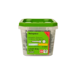 MONTAGESKRUV M RFR BRICKA GRÅ RAL7011 TX20 4,2X25 100ST