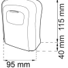 NYCKELSKÅP 103 SVARTGRÅ 115X95MM