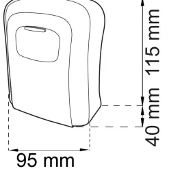 NYCKELSKÅP 103 VIT 115X95MM 115X95MM