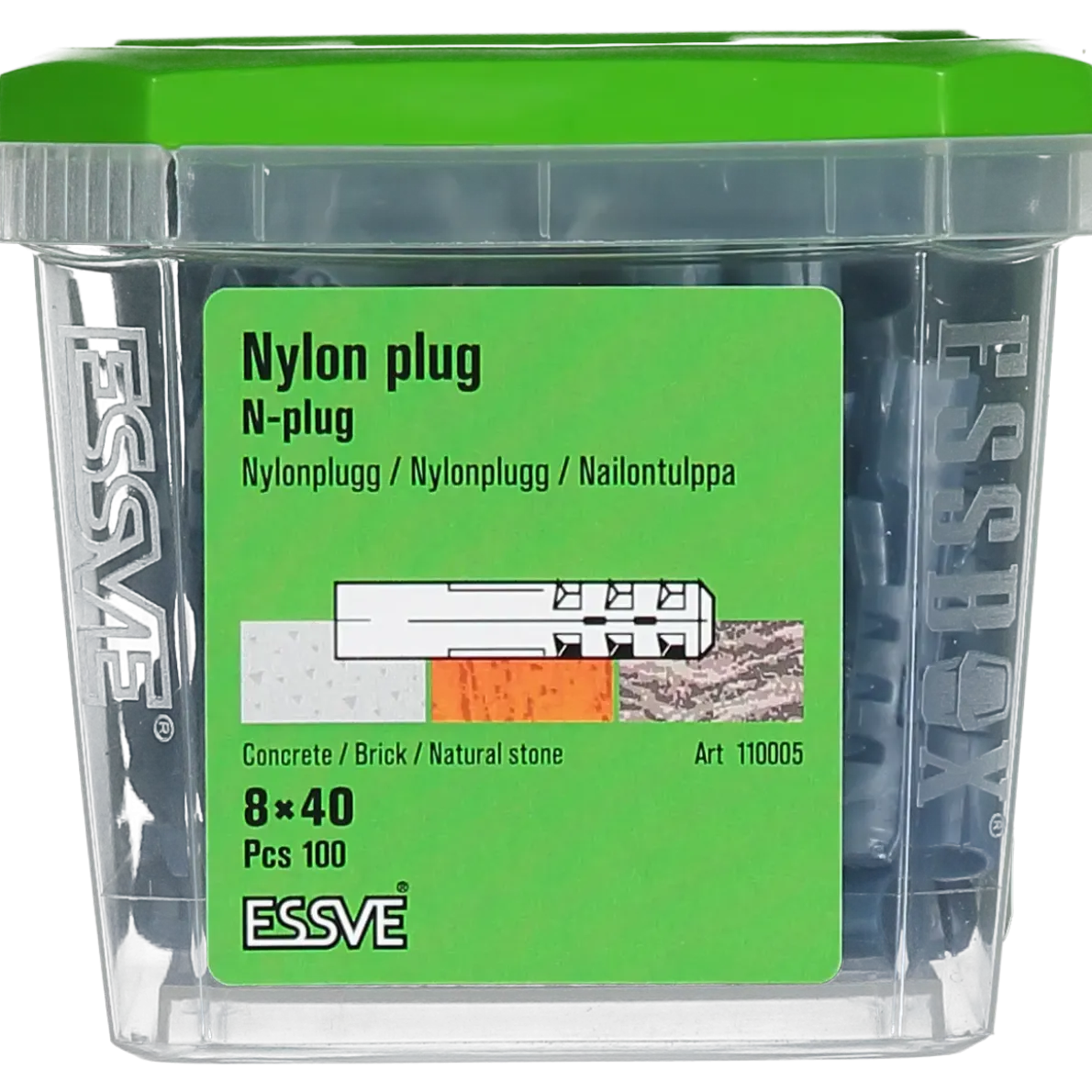 NYLONPLUGG 8X40 100ST