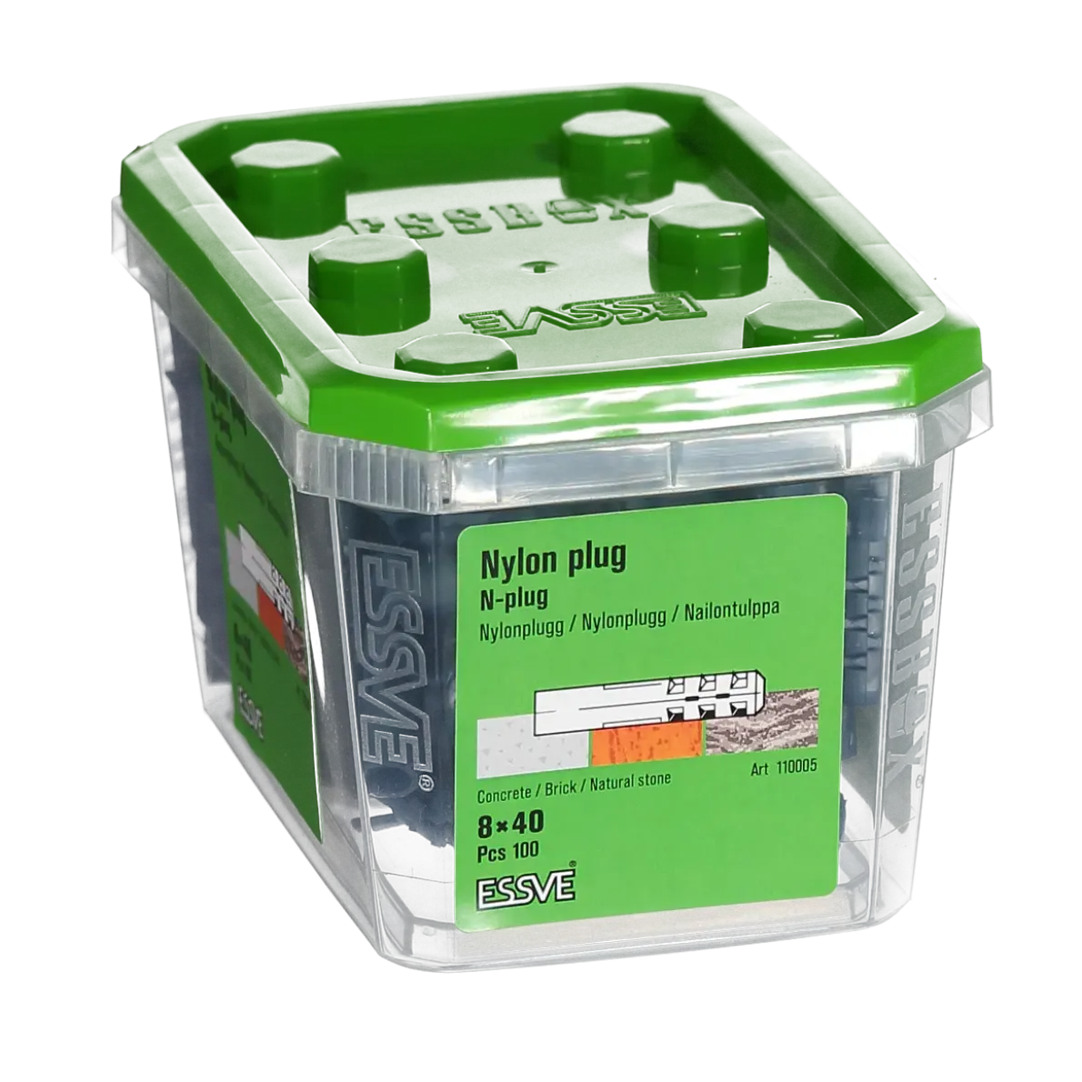 NYLONPLUGG 8X40 100ST