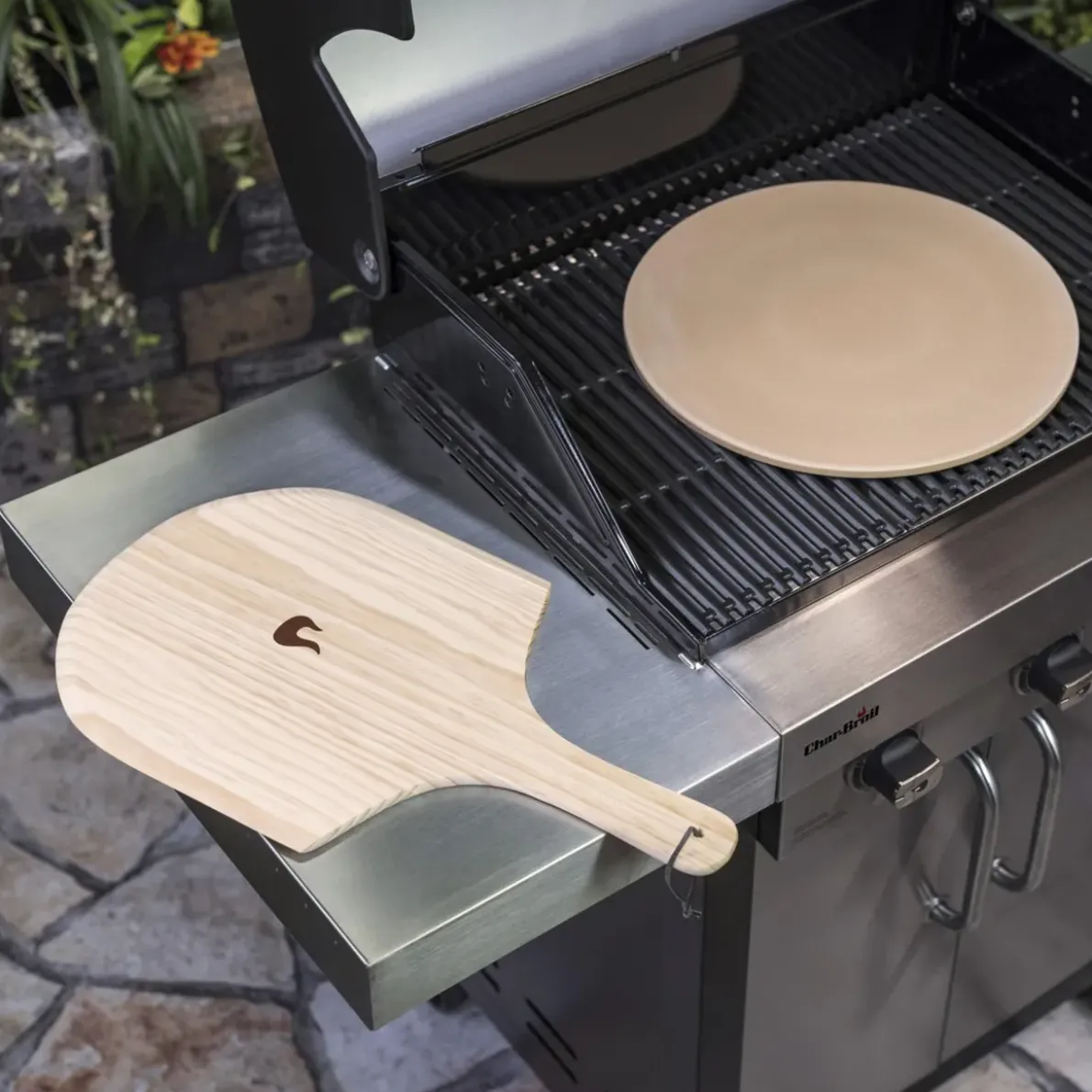 PIZZASTEN RUND INKL SPADE