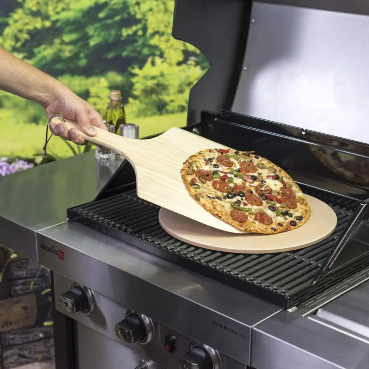 PIZZASTEN RUND INKL SPADE
