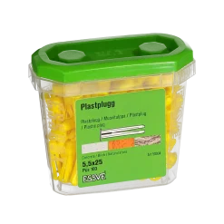 PLASTPLUGG GUL 5,5X25 100ST