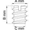 RAMPAMUFF 1212 M8 14X15MM 4ST