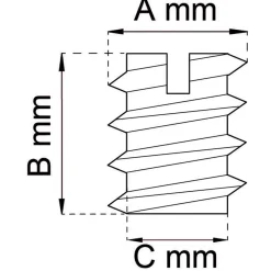 RAMPAMUFF 1212 M8 14X15MM 4ST